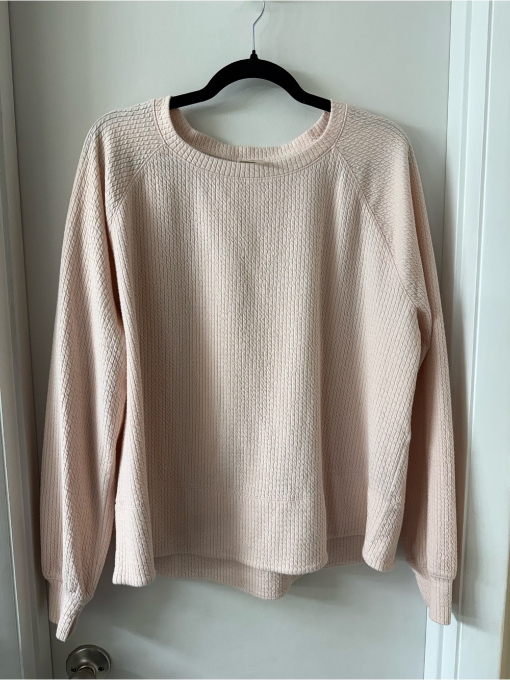 Calia Everyday Crewneck Sweater in Light Blush XXL